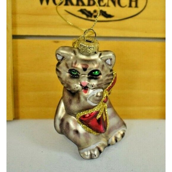 Santa's Workbench Holiday Christmas Ornament 6 Piece Set with Wooden Box - Picture 7 of 9